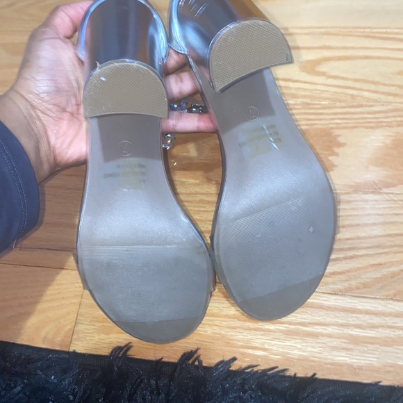 Silver Gem Rhinestone Shine Alisha Glam Chunk Heel Charlotte Russe - Picture 6 of 6